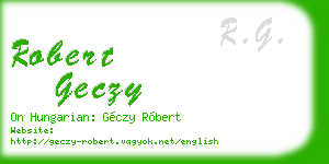 robert geczy business card