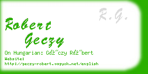 robert geczy business card